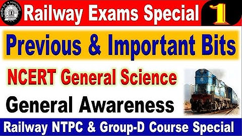 Important Bits Part 1 RRB NTPC & GroupD Course Special NCERT Physics all aspirants by SRINIVASMech