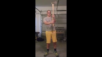 Training your shoulder with a tabar (axe)