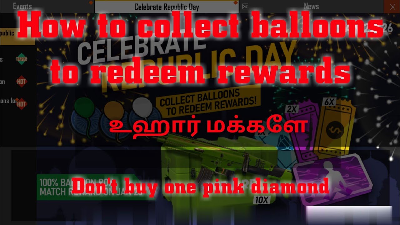 How to collect balloons in free fire Tamil | Celebrate Republic Day event in free fire Tamil | 