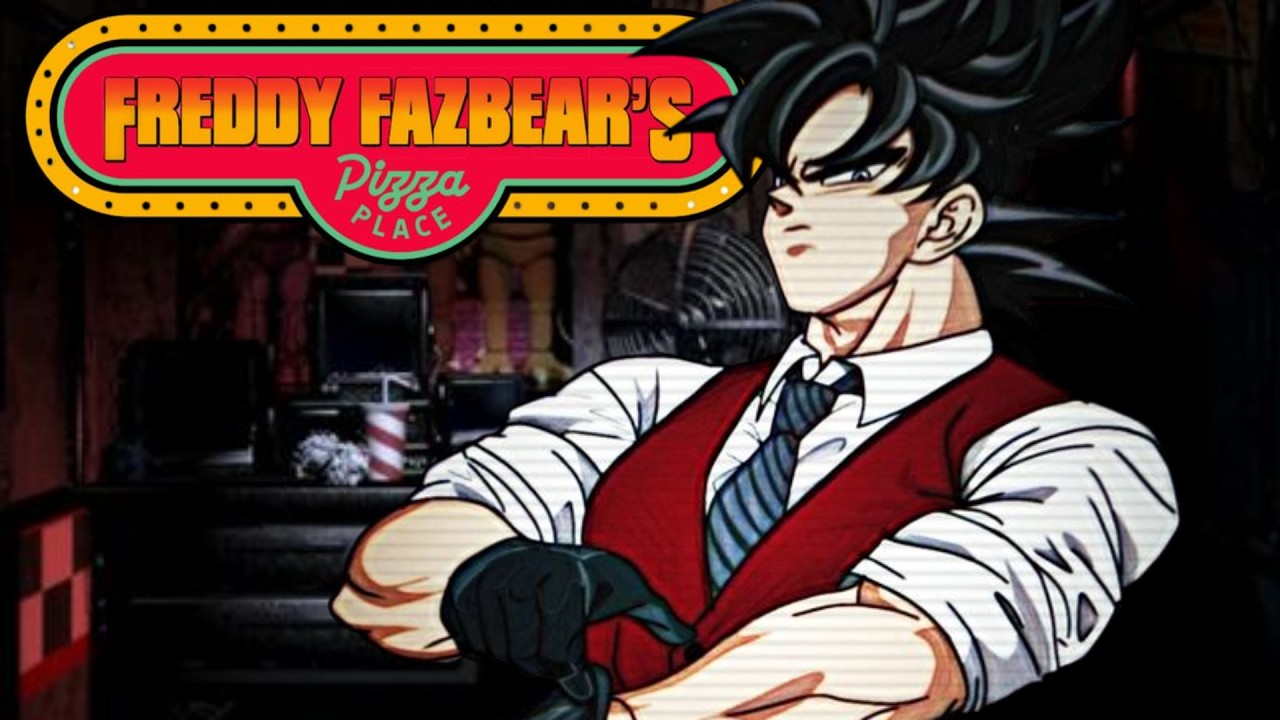 Goku en freddy fazbear's pizza