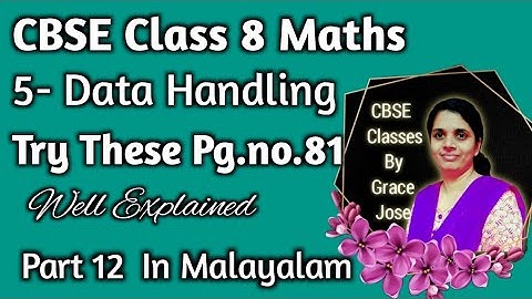 Try These Pg.no.81 CBSE Class 8 Maths Chapter 5 In Malayalam/CBSE Classes By Grace Jose