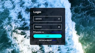 Login Form with Video Background HTML & CSS