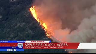 Cherry valley is the location of this fire, burning near riverside and
moronga reservation