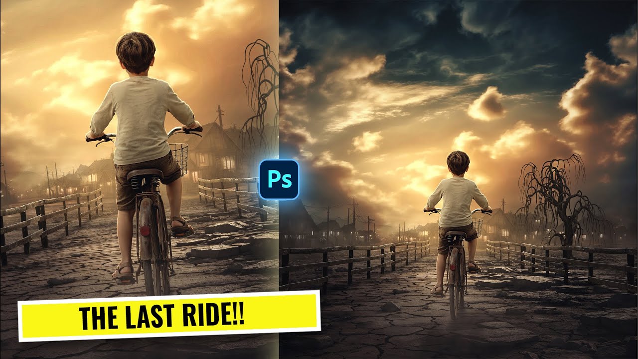 The Last Ride Home | Photoshop Manipulation Tutorial for Beginners