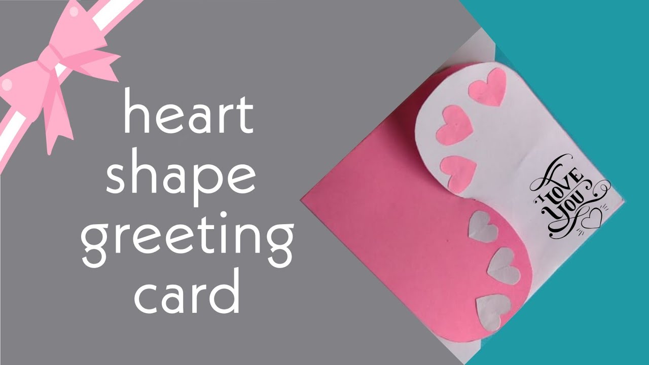 easy greeting card ideas | heart shape greeting card | mj crafts | 