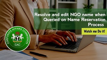 Resolve Query on NGO name Reservation - Name Reservation Code Query on CAC - Solved ✅