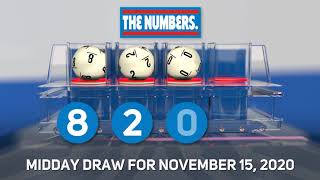 RI Lottery Midday 11/15/2020