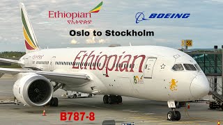 FLYING ON ETHIOPIAN WITHIN EUROPE! | Trip Report | Ethiopian | Boeing 787-8 | Oslo to Stockholm