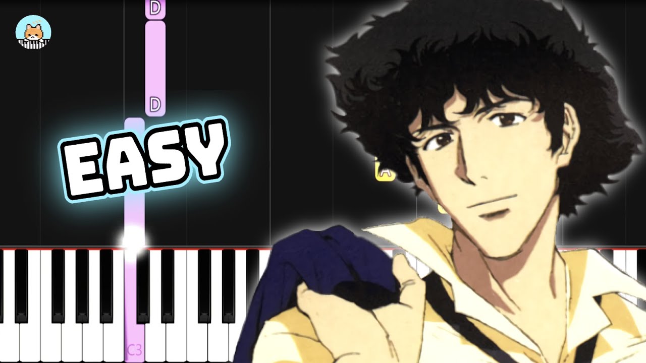 Cowboy Bebop OP "Tank!" EASY Piano Tutorial & Sheet Music YouTube