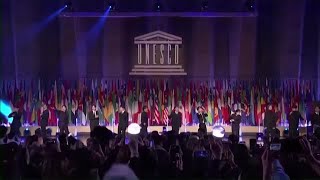 K-pop group SEVENTEEN performs at UNESCO youth event