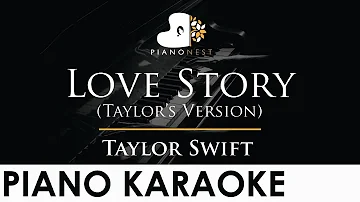 Taylor Swift - Love Story (Taylor’s Version) - Piano Karaoke Instrumental Cover with Lyrics