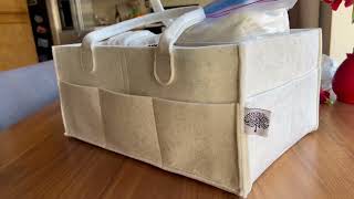 Parker Baby Co Diaper Caddy, Nursery Storage Bin and Car Organizer for Diapers and Baby Wipes Revie