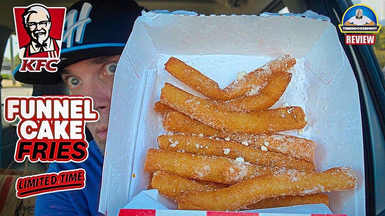 KFC® Funnel Cake Fries Review! 🌪️🎂🍟 BEST Fast Food Dessert