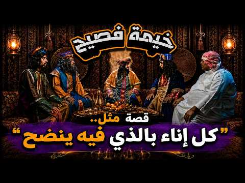 خيمة فصيح | في لحظة واحدة!! قصة مثل.. "كل إناء بالذي فيه ينضح"