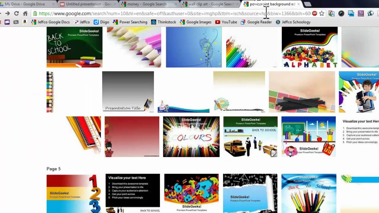 create a google presentation