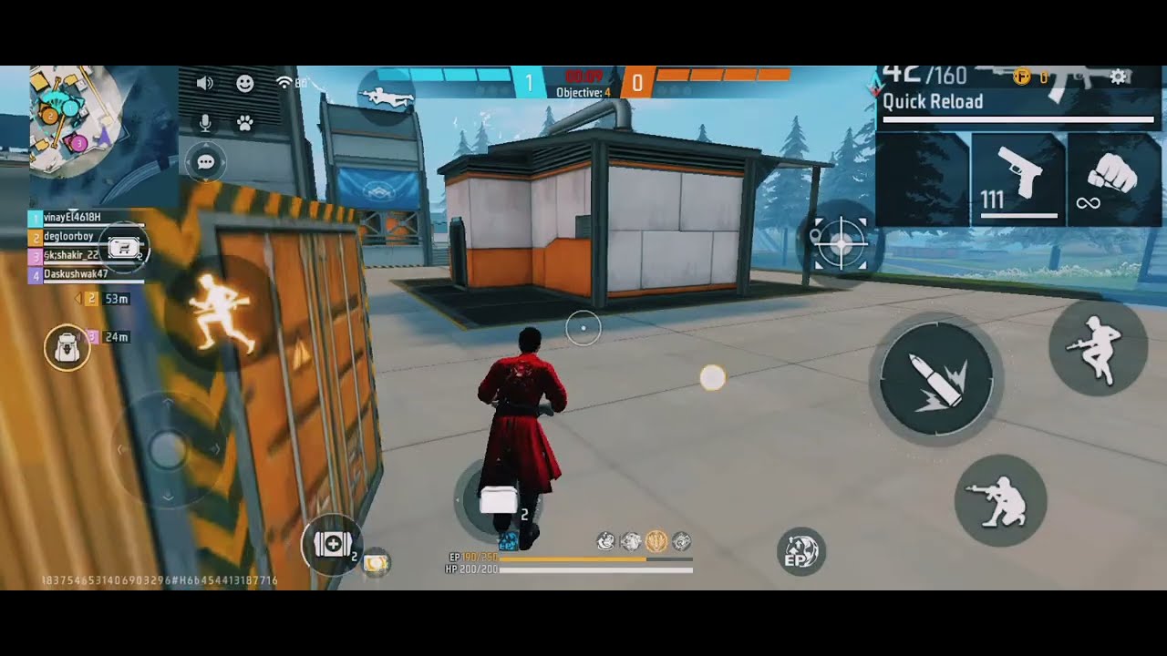 Free fire game live video 1 VS 4 Kill enemy only Head Shot 🔥#freefire # ...