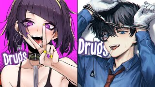 Video thumbnail of "Nightcore - Drugs (Switching Vocals)"