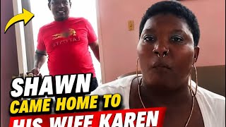 Shawn Came home to His wife Karen from work at tikitail