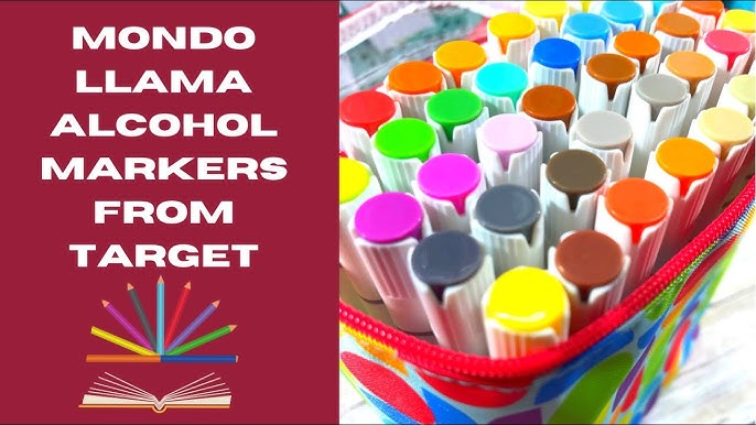 48ct Dual-Tip Brush Marker Set in Plastic Case - Mondo Llama™