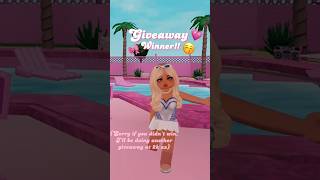 Giveaway winner!! 💗 #roblox #giveaway #robloxcontent #bloxburg @Kendilllll