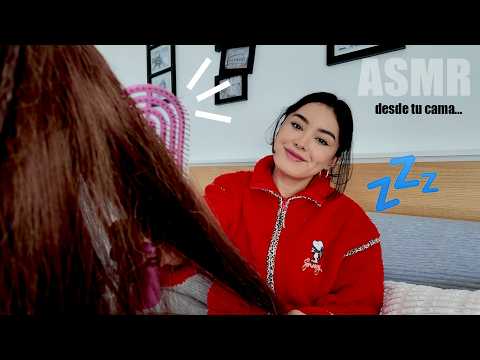 ASMR REALISTA para Dormir 💤 Te MIMO en TU CAMITA 🌙 | Cepillo tu cabello + Rutina de Skincare