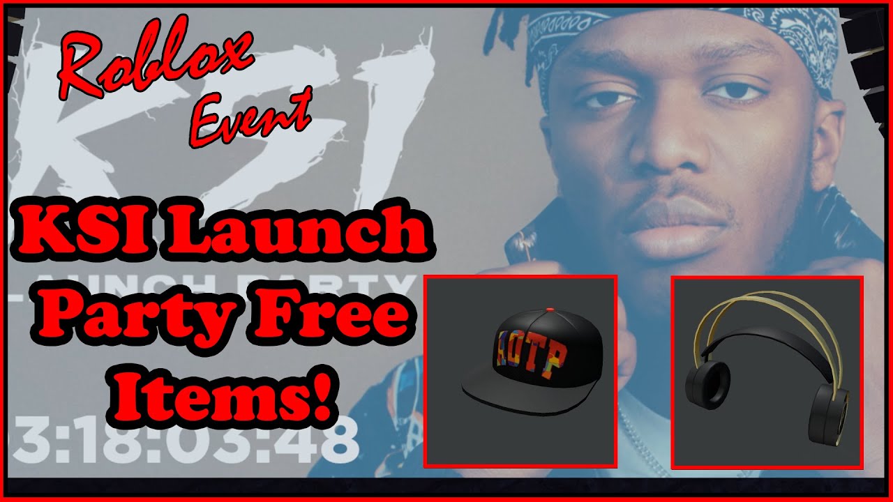 Roblox KSI Launch Party Free Items & Merch! YouTube