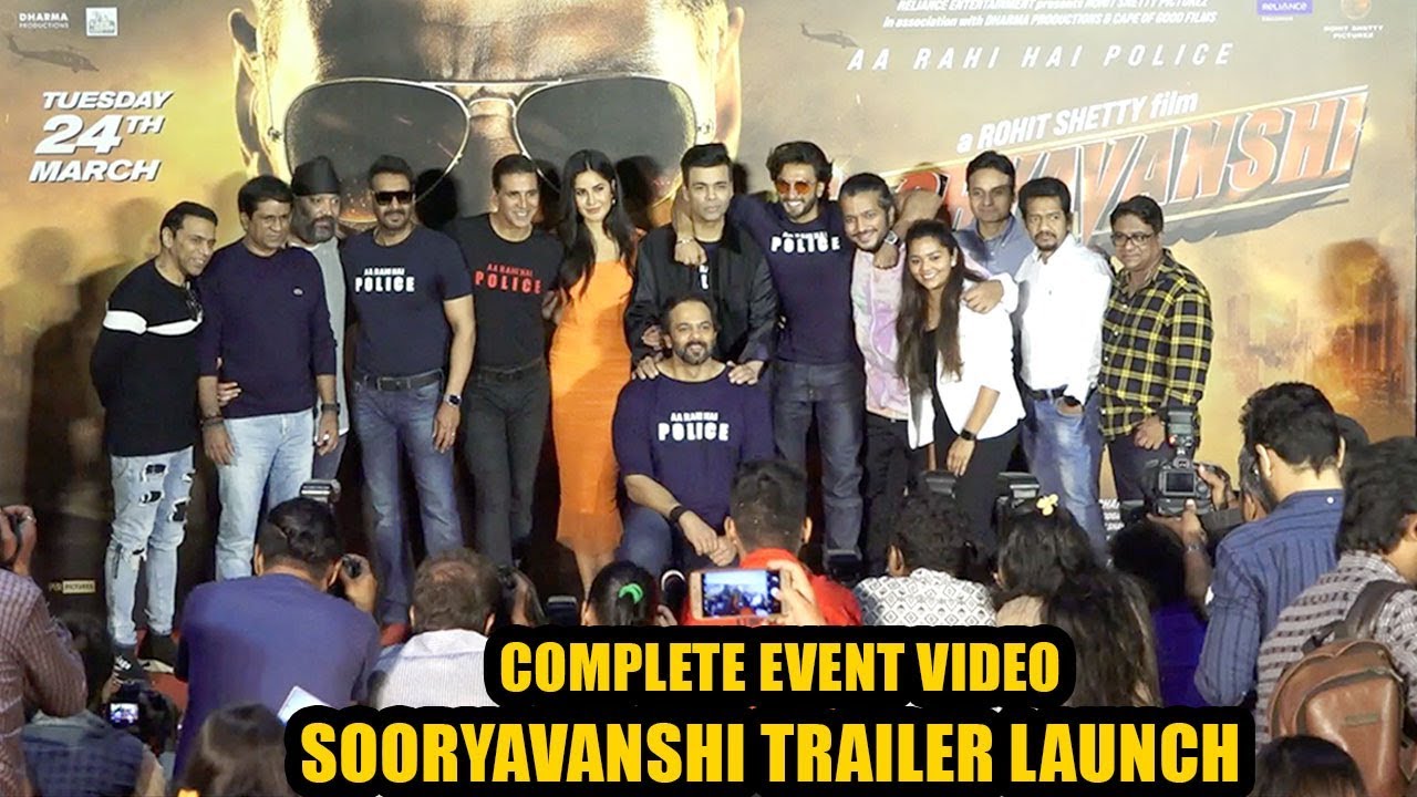 SOORYAVANSHI The Tiger Trailer Launch Full Event Video HD   Akshay KAjay DRanveerKatrinaKaran