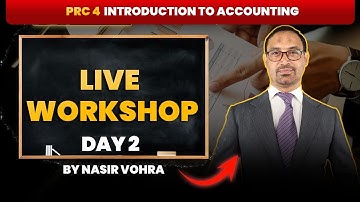 PRC 4 – Introduction to Accounting | Workshop | Day 02 | By Sir Nasir Vohra | IQ School of Finance