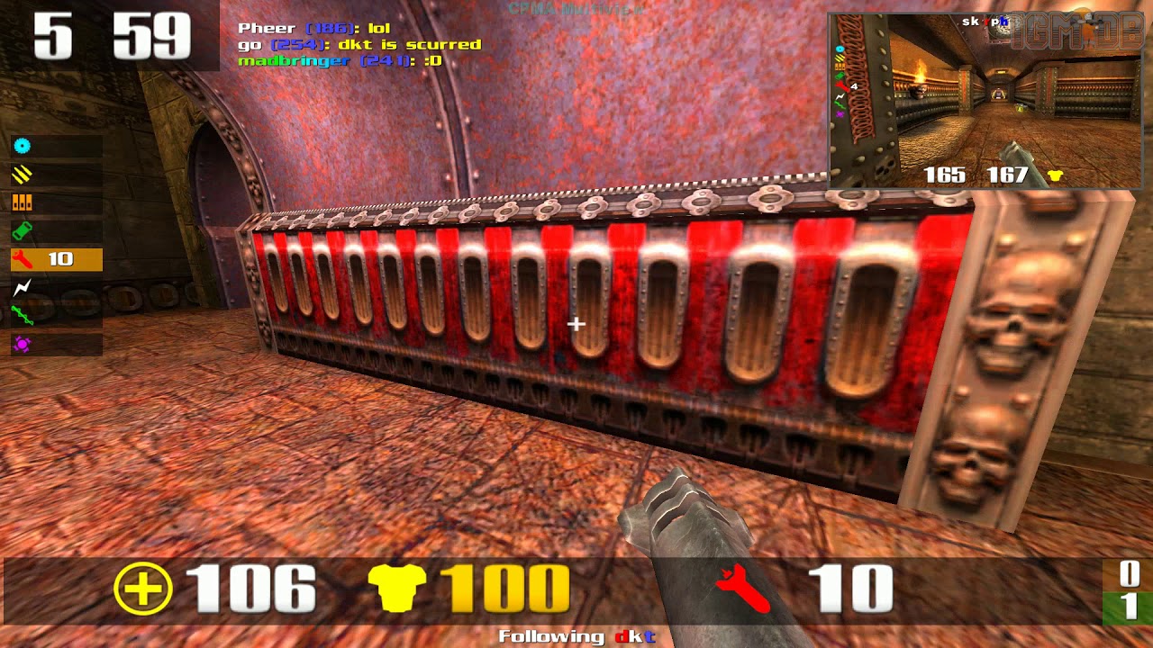 Quake 3 CPMA: dkt vs rapha 2008 ztn