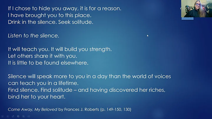 Come Away My Beloved Reading with 10 minutes of Si...