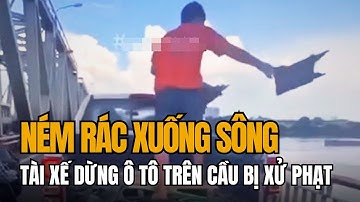 Xử Phạt Tài Xế Dừng Ô Tô Trên Cầu Chương Dương, Ném Rác Xuống Sông Hồng | Tin Tức Miền Tây