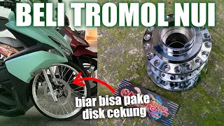 BELI TROMOL NUI MIO PASANG KE AEROX BIAR BISA PAKE DISK CEKUNG😍