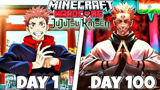 I Survived 100 Days In JUJUTSU KAISEN In Minecraft Hardcore...HINDI (Part-1)