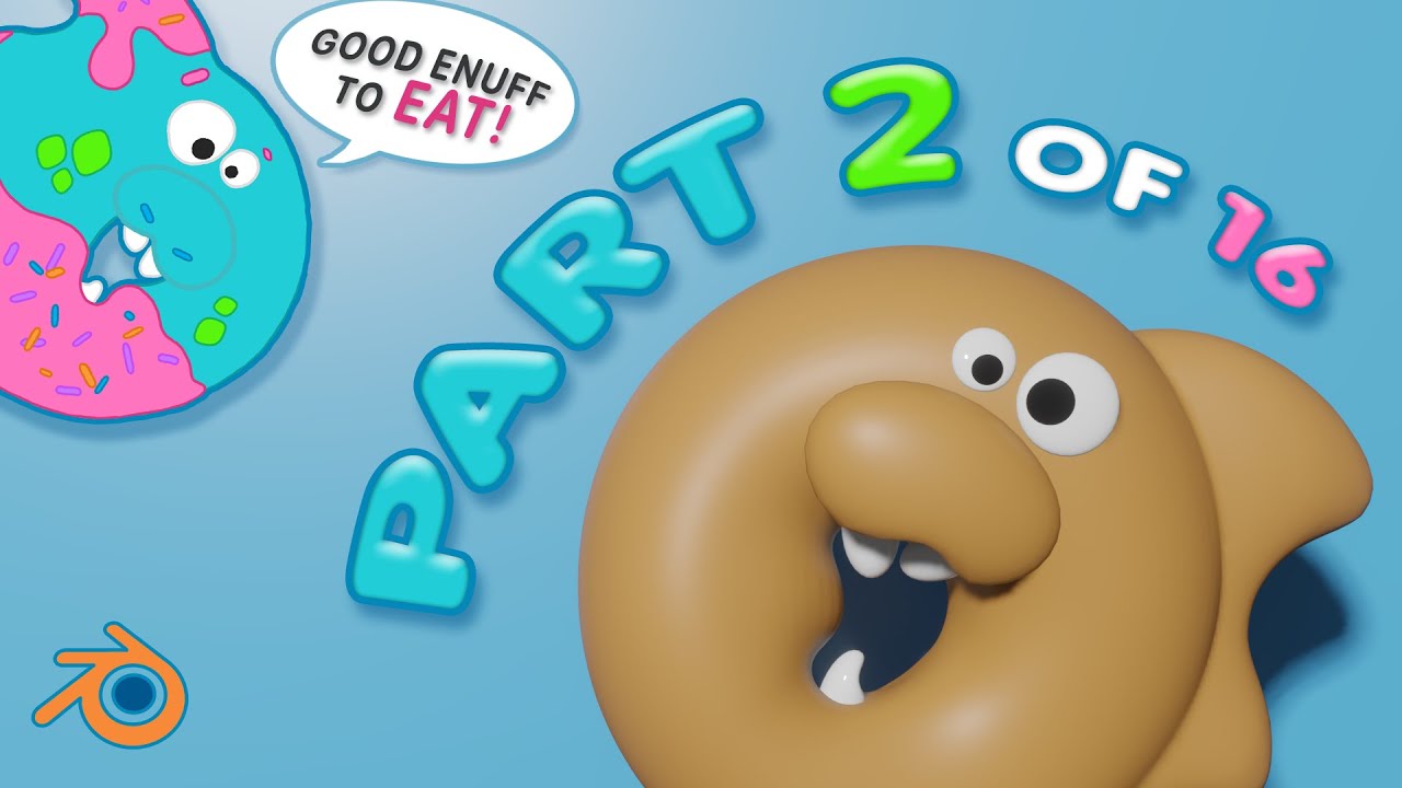 What Did She Do Wrong? - HAPPY DRAGON DONUT Part 2 / 16, Blender Guru's Donut 3.0 Timelapse