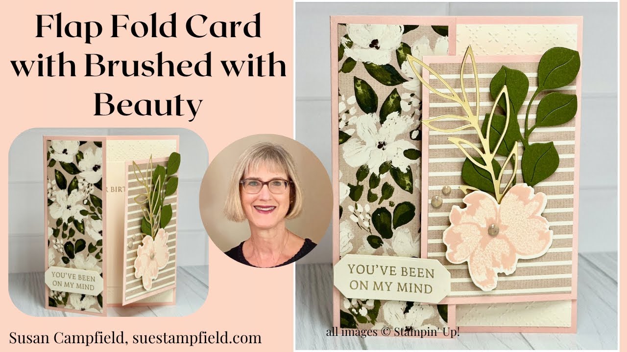 Открытка с клапаном и отделкой Brushed with Beauty