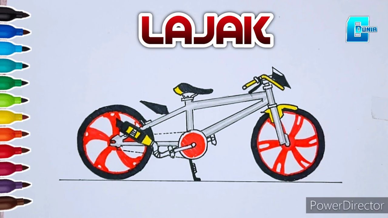 CARA LUKIS BASIKAL LAJAK || SEPEDA HEDON VABU - YouTube