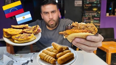 Probando COMIDA VENEZOLANA en un tenedor libre de Argentina 🌮🤑