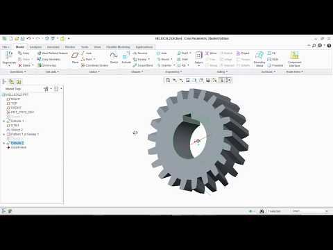 How to Design Helical Gears on CREO with Dimensions...