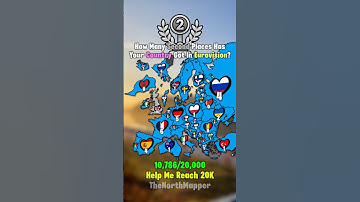 How Many Second Places Has Your Country Got In Eurovision? #europe #mapping #map #sub #viral