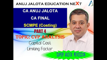 SCMPE 4 - Super Quick Revision of CVP Analysis Capital Cost Limiting Factor