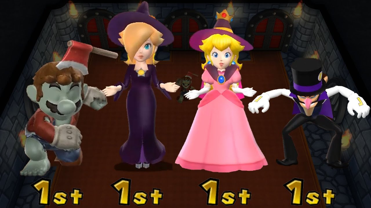 Mario Party 9 Step It Up - Mario Vs Peach Vs Rosalina Vs Waluigi