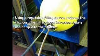 Hydrostatic testing of scuba cylinders