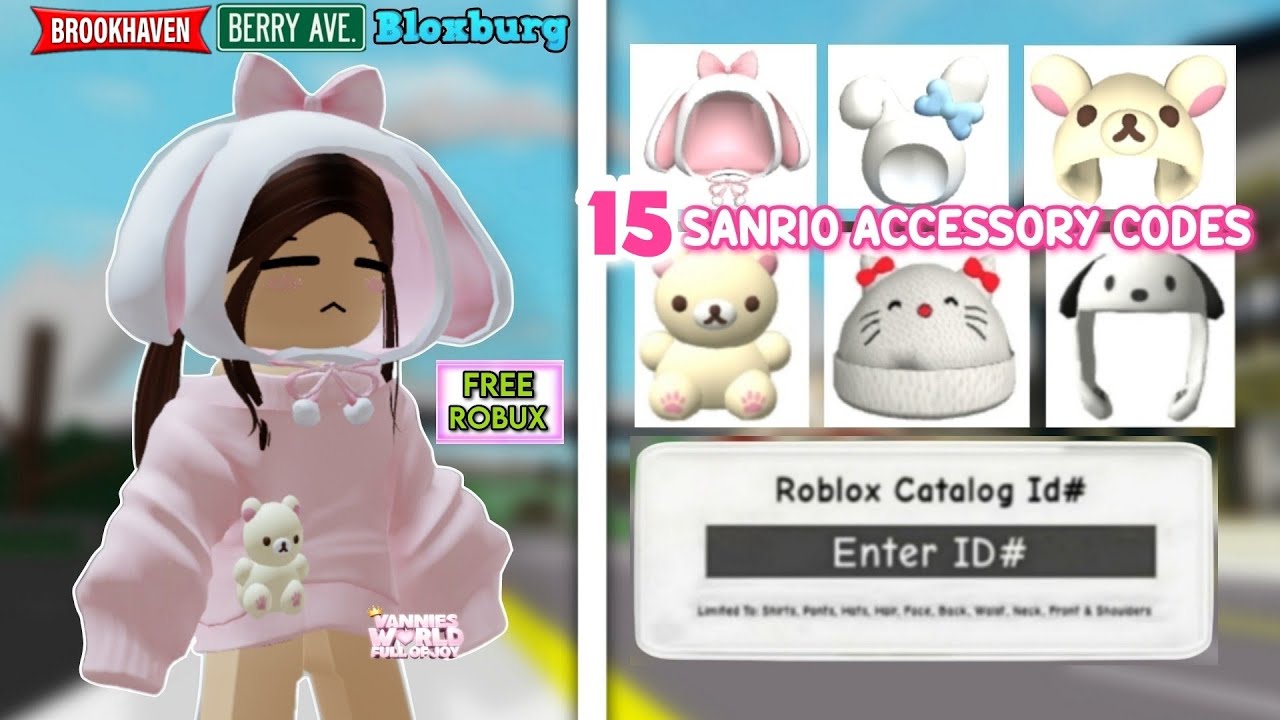 CUTE MY MELODY OUTFIT ID CODES FOR BROOKHAVEN 🏡RP ROBLOX 💗✨ 