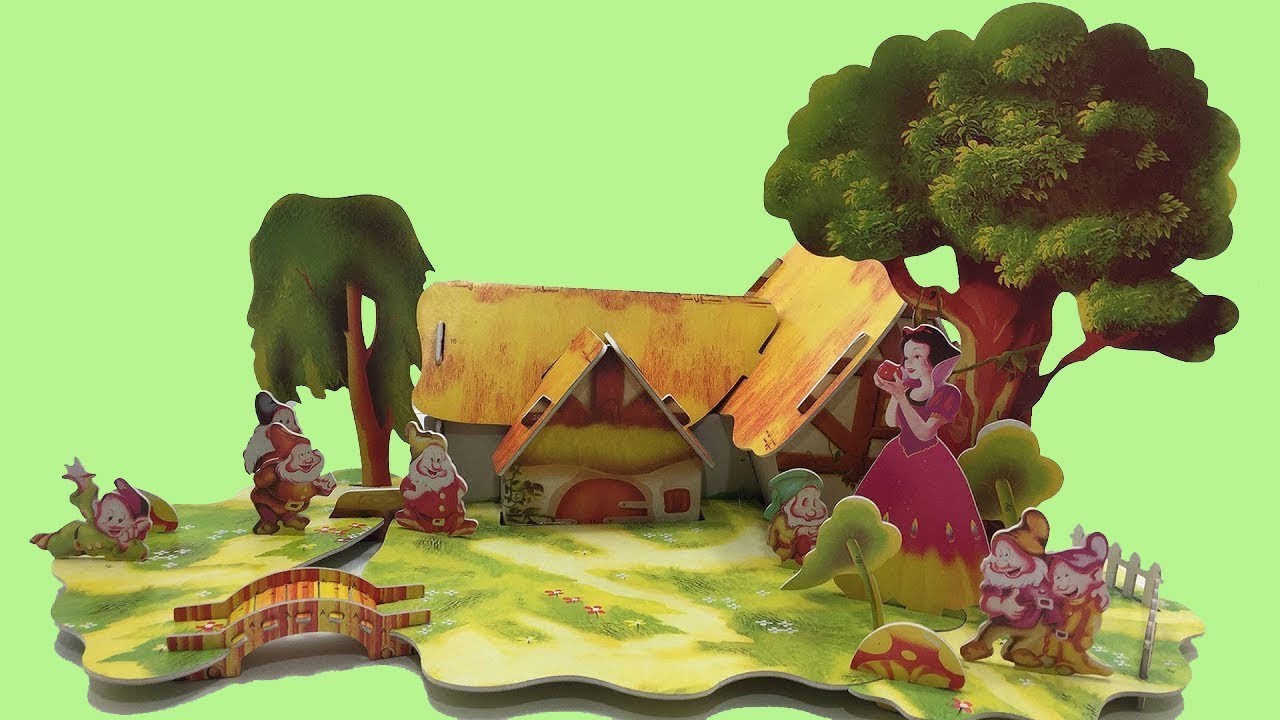 DIY Miniature Little Snow White ~ 3D Puzzle - YouTube