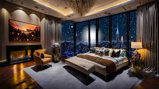 Information Elegant Jazz Evening in NYC Luxury Bedroom | 4k Relaxing Music | Night Chill 🎷🏙️ Update