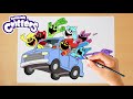 How to draw all smiling critters in car  poppy playtime chapter 3 easy drawing