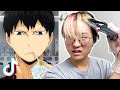 Dyeing my hair black to recreate a Kageyama cosplay I saw on Tiktok