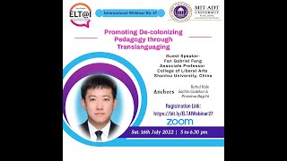 ELTAI Webinar   27 - Promoting De-colonizing Pedagogy through Translanguaging