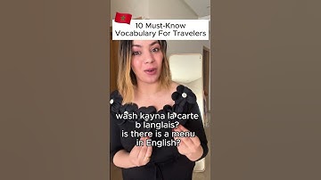 10 Darija must know vocabulary  For Travellers - Learn Darija With Kawtar #darija #learndarija