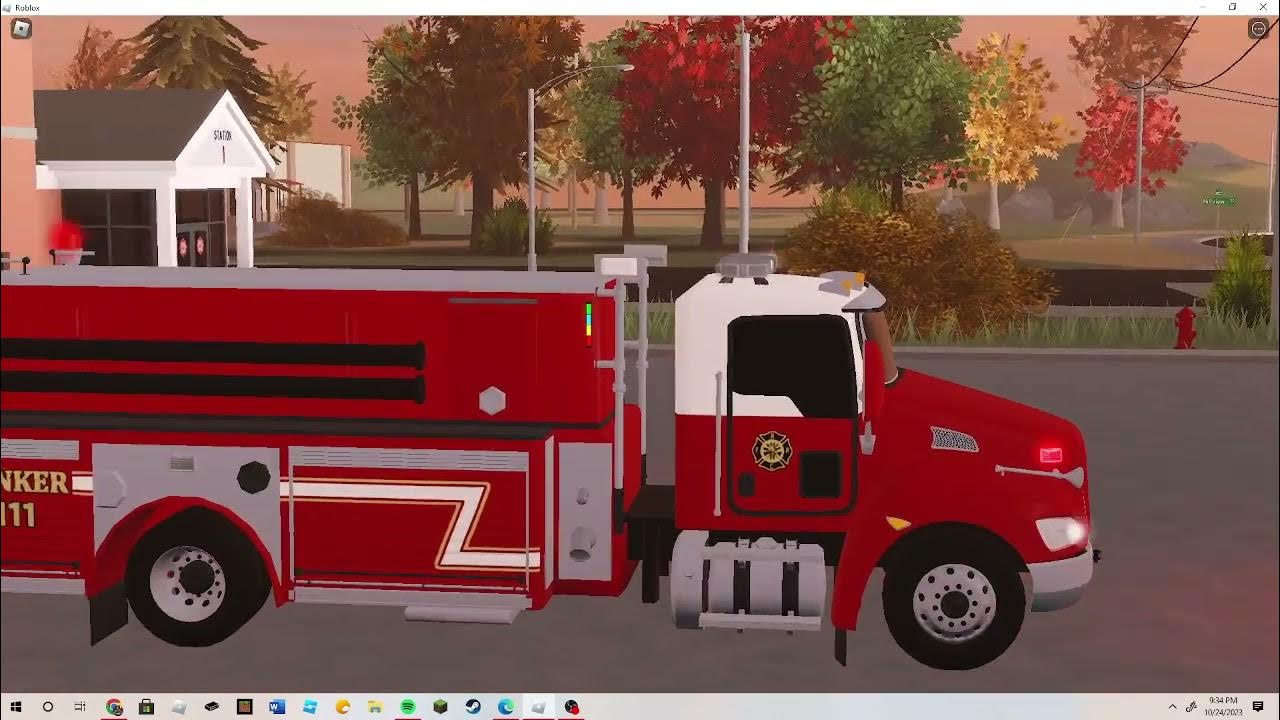 Firefighter tribute on ERLC!! With horns and sirens - YouTube